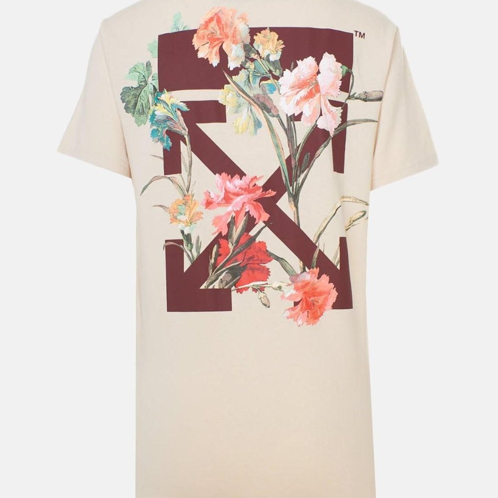 Off-White by Virgil Abloh Beige Logo T-shirt